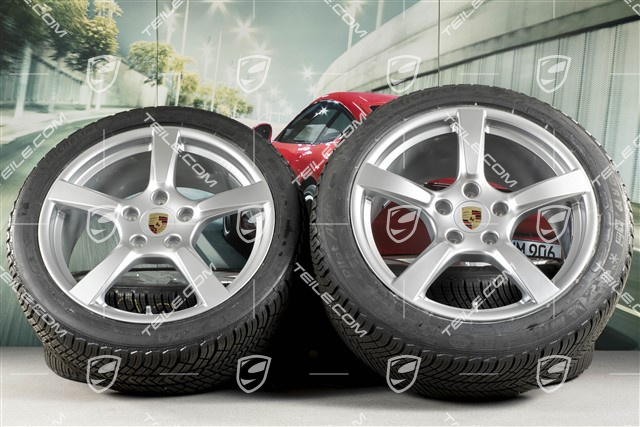 19-inch Cayman S winter wheels set, rims 8J x 19 ET57 + 10J x 19 ET45, Michelin Pilot Alpin 4 winter tires 235/40 R19 +265/40 R19
