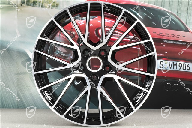 21" Felgensatz Cayenne RS Spyder, 11J x 21 ET49 + 9,5J x 21 ET46, für den Cayenne Coupé, schwarz hochglanz