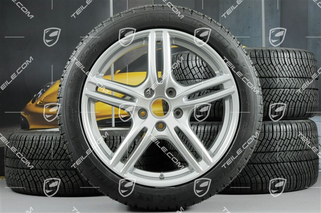 20" Koła zimowe "Panamera Turbo", felgi 9,5 J x 20 ET71 + 10,5 J x 20 ET71 + NOWE opony zimowe Michelin Pilot Alpin 4 275/40 R20 + 315/35 R20