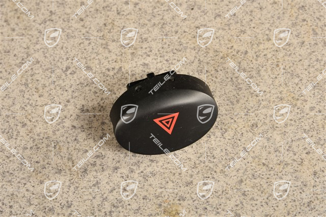 Hazard / warning light switch button, Black matte