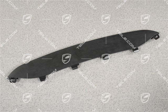 Disc / cover lower for front bumper retaining frame, centre, Black matte