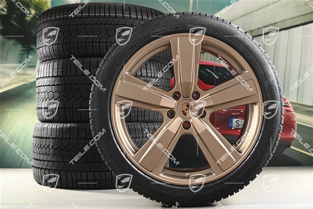22-inch winter wheel set Cayenne Exclusive Design Sport, wheel rims 10J x 22 ET48 +11,5J x 22 ET52 + Continental winter tyres 285/40 R22 + 315/35 R22,  neodyme