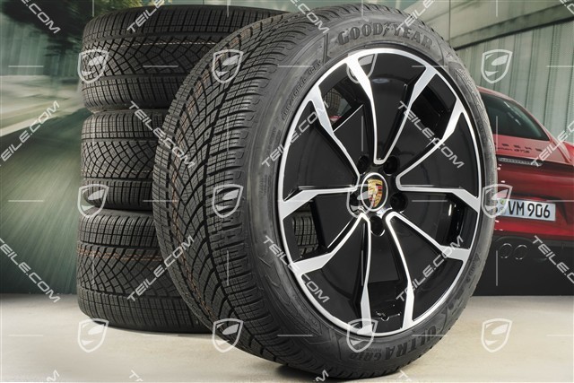 20" Turbo Aero Design Winterräder Satz, Felgen 9J x 20 ET54 + 11J x 20 ET60, Goodyear Winterreifen 245/45 R20 + 285/40 R20, DOT/Bj. 2023