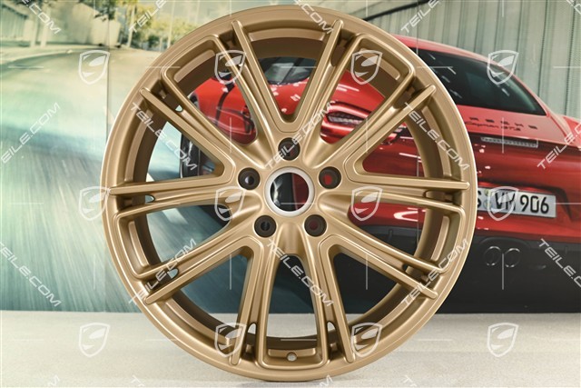21" Felgensatz Panamera Exclusive, 9,5J x 21 ET71 + 11,5J x 21 ET69, Aurum