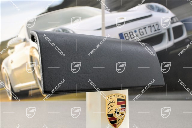 Passenger's airbag cover, leather, black