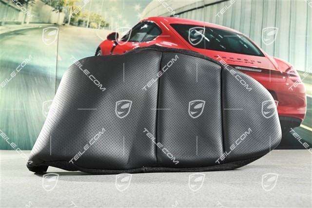 Front seat backrest, leather black, L=R