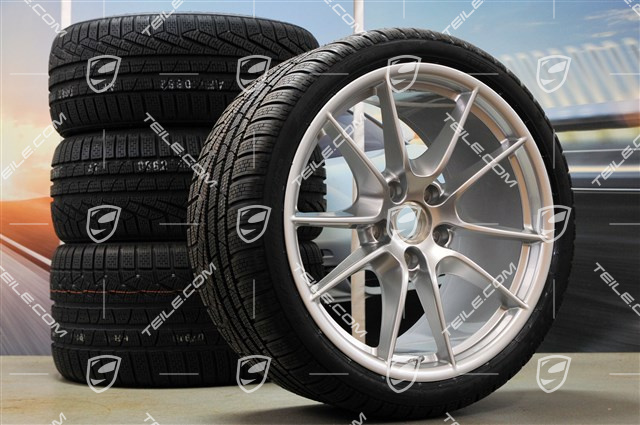 20" Komplet kół zimowych Carrera S (III), 8,5J x 20 ET51 + 11J x 20 ET70, opony zimowe Pirelli 245/35 ZR20 + 295/30 ZR20, bez czujników ciśnienia