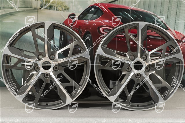 21" Komplet felg Cross Turismo Design, 9,5J x 21 ET60 + 11,5J x 21 ET66, Titanium