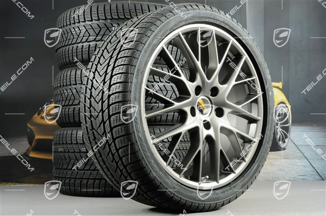 21" Koła zimowe, komplet "SportDesign", felgi 9,5 J x 21 ET71 + 10,5 J x 21 ET71 + opony zimowe Pirelli Sottozero III 275/35 R21 + 315/30 R21, Platinum półmat satyna