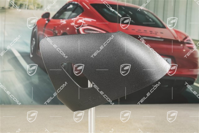 Spiegel, Blende unten, Schwarz / elektr. anklappbar, L