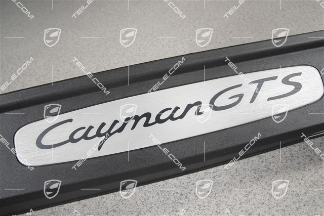 Blenden/Einstiegleisten, ohne Beleuchtung, Edelstahl, "Cayman GTS", Satz, L+R