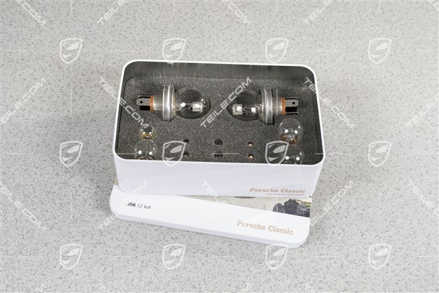 Pudełko z zapasowymi żarówkami i bezpiecznikami / 12V do Porsche 356 C