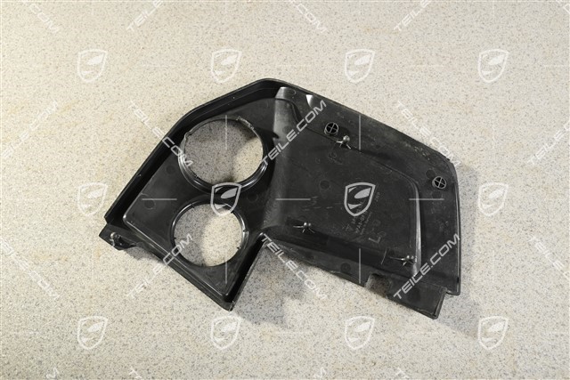 Engine compartment cover, lateral, Black, L
