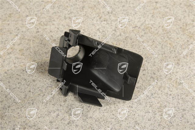 Front bumper cover trim for  Real Top View camera, Black matte