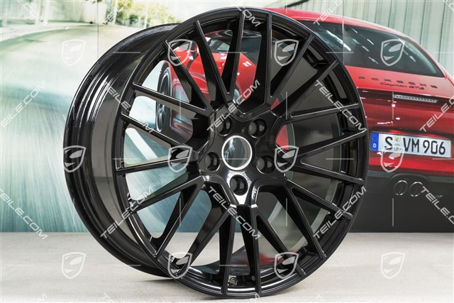 21-inch wheel rim, Cayenne RS Spyder, 11J x 21 ET58, black high gloss