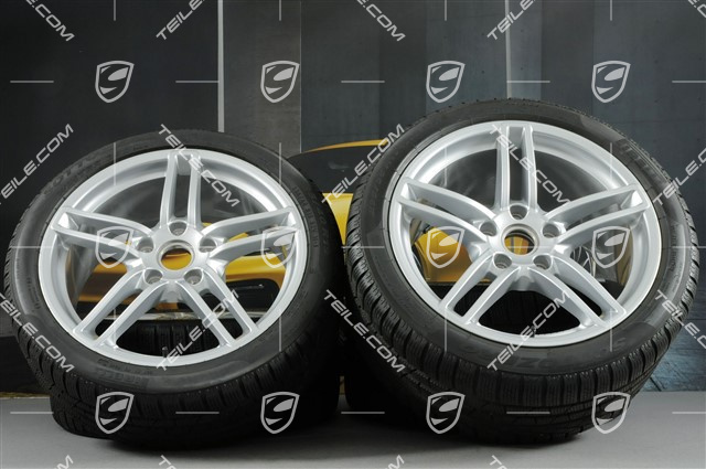 19" Winterräder Satz Carrera, Felgen 8,5J x 19 ET54 + 11J x 19 ET48 + NEUE Winterreifen 235/40 R19 + 295/35 R19, ohne RDK-Sensoren