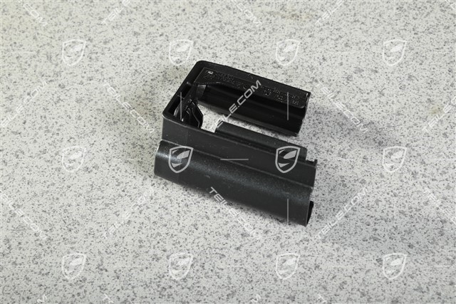 Seat rail cover, front, Black, R