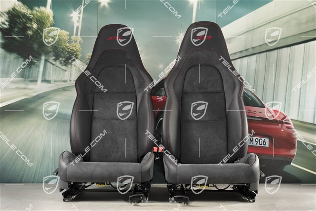 Sportsitze, manual einstellbar, Heizung, Leder/Alcantara, GTS Schriftzug, in Schwarz/karminrot, L+R
