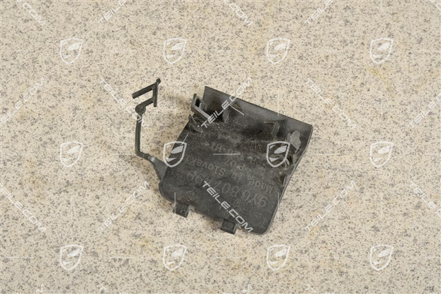 Rear bumper towing lug / hook cover, Black matte, L