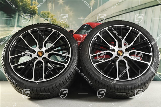 21" Winterräder Satz "Exclusive Design Sport", Felgen 9,5 J x 21 ET71 + 10,5 J x 21 ET71 + Pirelli Sottozero III Winterreifen 275/35 R21 + 315/30 R21, in Schwarz Hochglanz