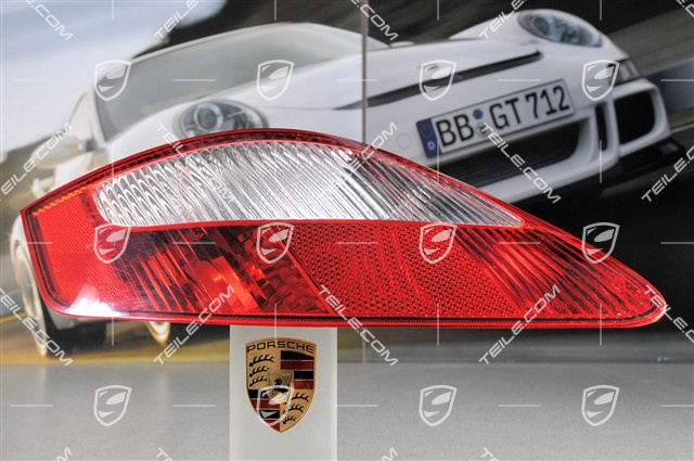 Rear light housing (without bulb socket), red/white, L