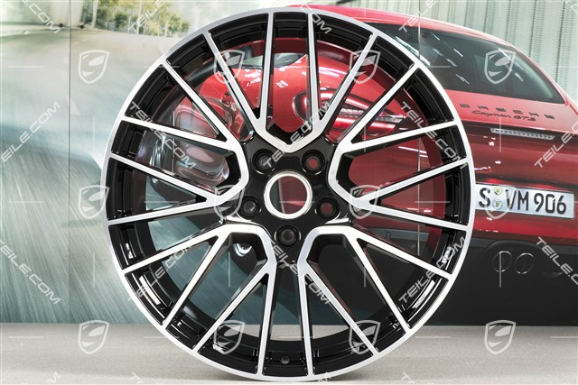 21" Felgensatz Cayenne RS Spyder, 11J x 21 ET49 + 9,5J x 21 ET46, für den Cayenne Coupé, schwarz hochglanz