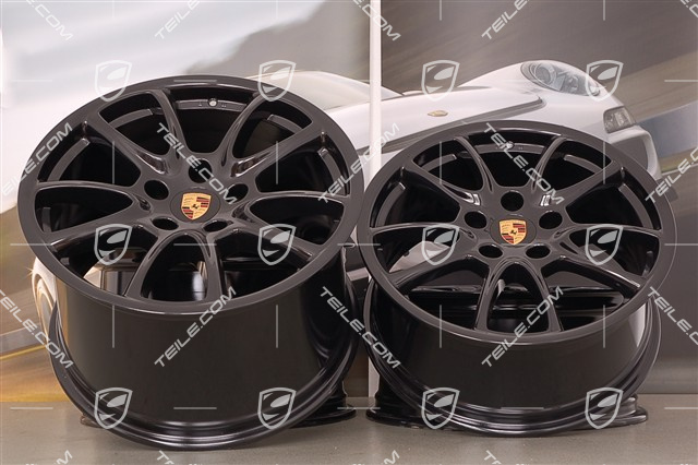 19" GT3 Felgensatz, 8,5J x 19 ET53 + 12J x 19 ET68, schwarz