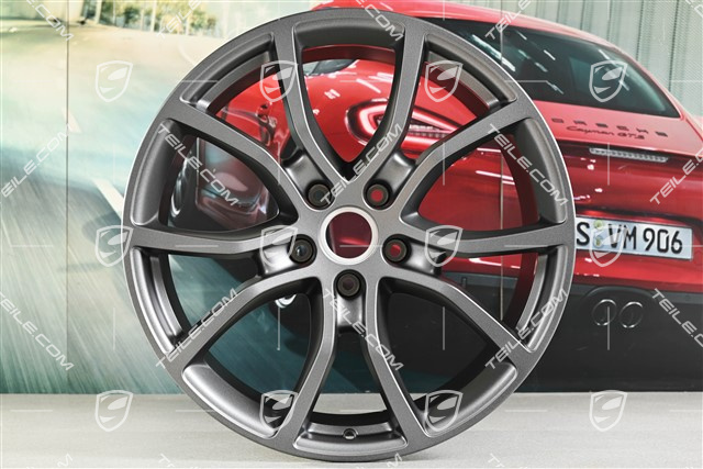 21-inch wheel rim, Cayenne Exclusive Design, 11J x 21 ET58, vesuvian grey