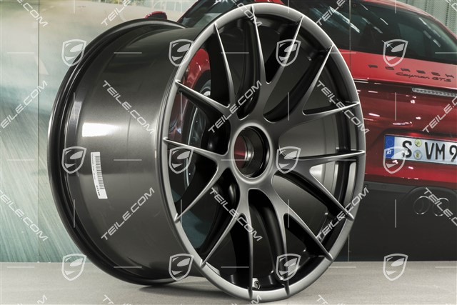 GT2RS / GT3RS Felga, Magnesium, centralnie mocowana, 12,5J x 21 ET48, czarny satynowy półmat