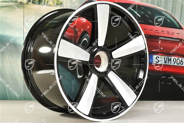 21" Felga Sport Classic, central lock, 12J x 21 ET70, czarny wysoki połysk