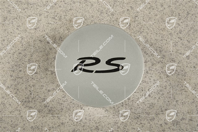 Center cap, Silver with black logo, RS