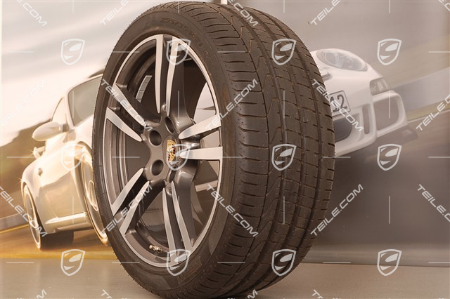 21" Turbo II Sommerräder Satz, Felgen 10J x 21 ET 50 + NEUE Sommerreifen 295/35 R 21 107Y XL, mit RDK