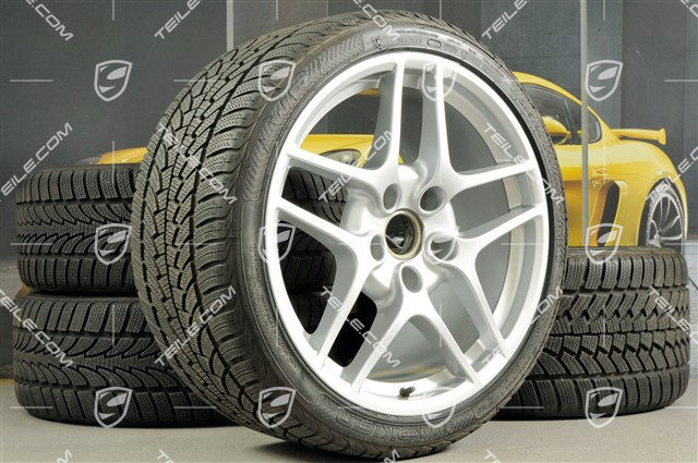 19" Komplet kół zimowych Carrera S II, felgi 8J x 19 ET57 + 11J x 19 ET67, opony Nokian WR 235/35 R19 + 295/30 R19, bez czujników ciśnienia