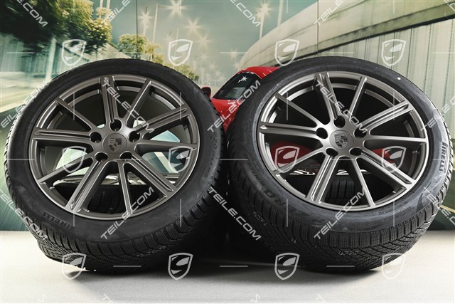 20" Panamera Turbo Koła zimowe, komplet, felgi 9,5J x 20 ET71 + 10,5J x 20 ET71 + opony zimowe Pirelli 275/40 R20 + 315/35 R20, Turbonit