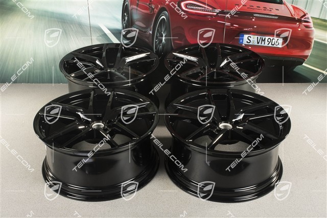 20" Felgensatz Macan S, 9J x 20 ET26 + 10J x 20 ET19, schwarz hochglanz