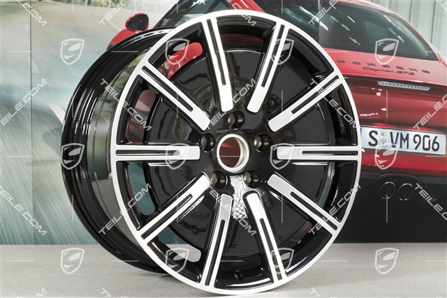 20-inch Sport Aero wheel rim set, 9J x 20 ET54 + 11J x 20 ET60, black high gloss + glossy Surface