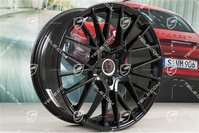21-inch wheel rim, Cayenne RS Spyder, 9,5J x 21 ET46, black high gloss