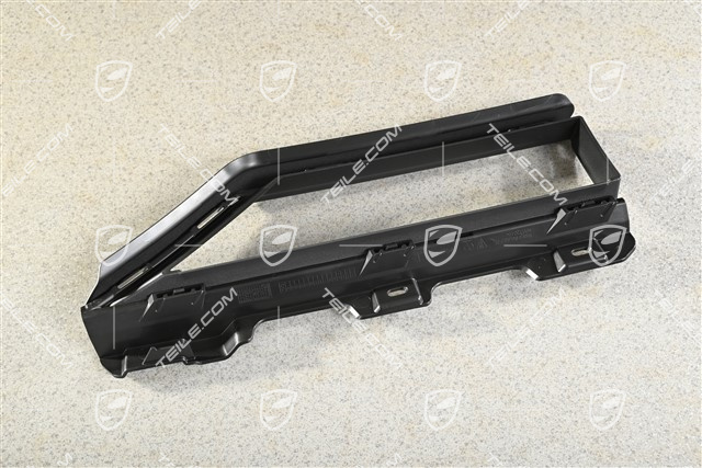 Front bumper, side ventilation grille, lower, Black matte, L