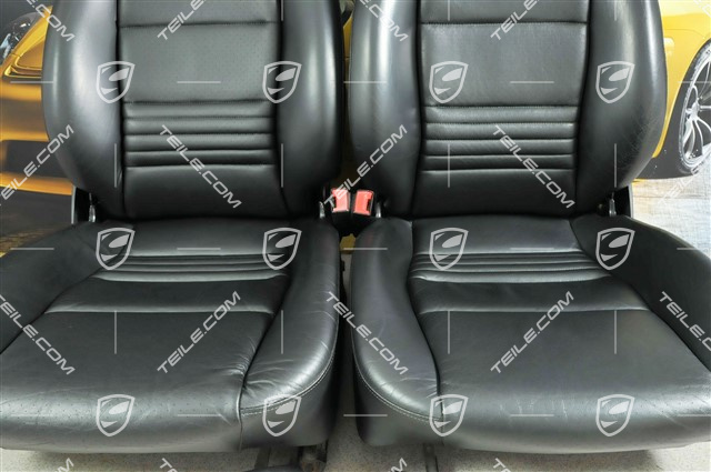 Sitze, manual einstellbar, heizung, Leder/Kunstleder, Schwarz, Satz (L+R)