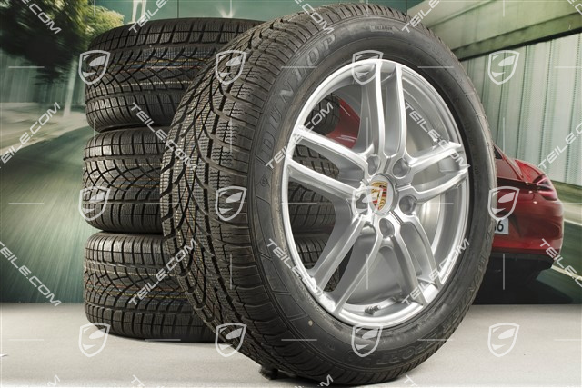 19" koła zimowe, komplet "Cayenne Turbo IV" facelift 2014->, felgi 8,5J x 19 ET59 + NOWE  opony zimoweDunlp 3D 265/50 R19, z czujnikami ciśnienia