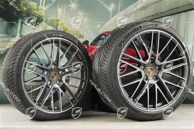 20/21-inch Turbo V winter wheel set, wheel rims 8,5J x 20 ET40 + 11J x 21 ET66 + Michelin winter tyres 245/35 R20 + 305/30 R21, DOT/prod.year 2020