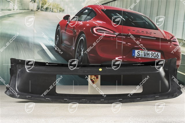 Rear bumper lower cover, for stainless steel cover, Detachable trailer coupling, Satin black