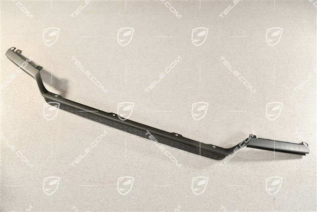 Rear bumper cover trim, lower,  black matte
