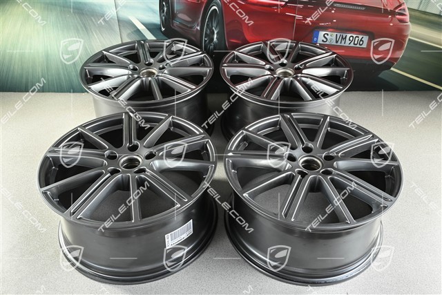 20" Felgensatz Panamera Turbo, 9,5Jx 20 ET71 + 10,5J x 20 ET71, Adamantium