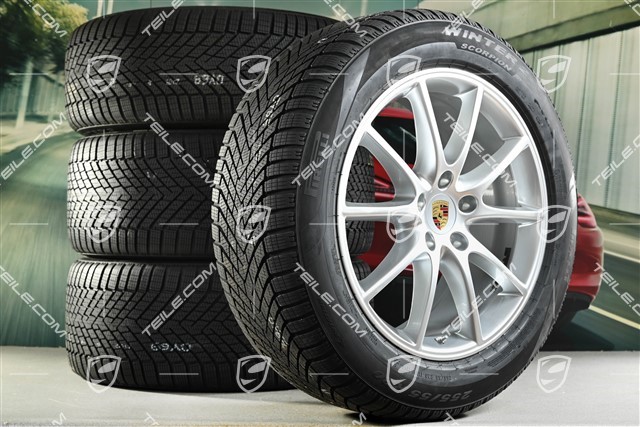 20-inch Cayenne COUPE Design winter wheel set, rims 9J x 20 ET50 + 10,5J x 20 ET55 + NEW Pirelli winter tyres 255/55 R20 + 295/45 R20, with TPMS