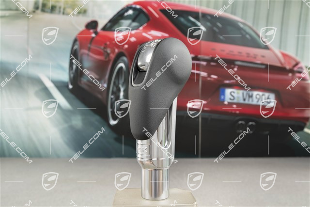 Wählhebel / Schaltknopf, Leder, PDK, Schwarz