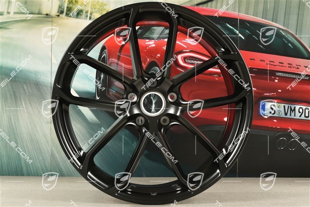 22" GT wheel rim set, 10.5J x 22 ET49 + 11.5J x 22 ET52, satin black semi-matt