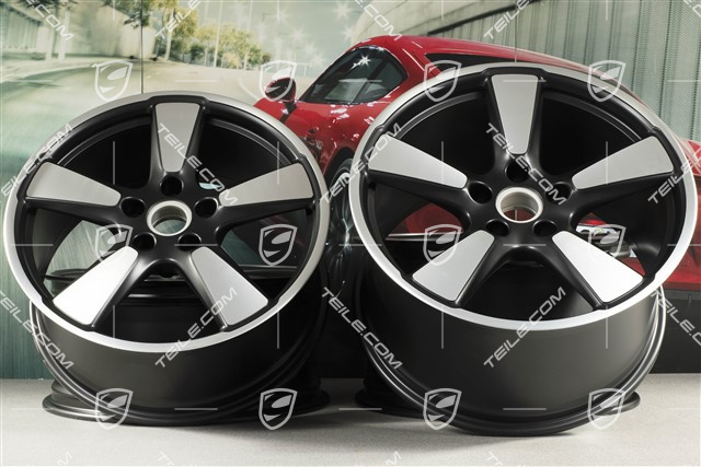 20" komplet felg Sport Classic "50 lat 911", 9J x 20 ET51 + 11,5J x 20 ET48, czarne
