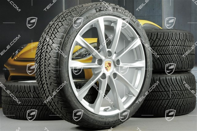 19" Boxster S Winterräder Satz, Felgen 8J x 19 ET57 + 10J x 19 ET45 + NEUE Michelin Pilot Alpin 4 Winterreifen 235/40 R19 + 265/40 R19