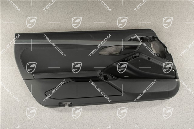 Türverkleidung, BOSE / Zierblende Türtafel in Galvanisiert, Sitzpositions-Steuerung, Leder Schwarz, L